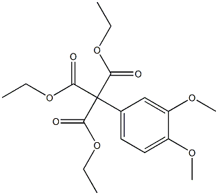 3,4-Dimethoxyphenylmethanetricarboxylic acid triethyl ester Struktur