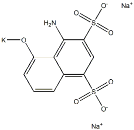 4-Amino-5-(potassiooxy)-1,3-naphthalenedisulfonic acid disodium salt 结构式