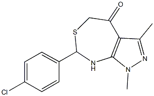 7-(4-Chlorophenyl)-7,8-dihydro-1,3-dimethyl-1H-pyrazolo[3,4-d][1,3]thiazepin-4(5H)-one|