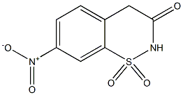 3-Oxo-7-nitro-3,4-dihydro-2H-1,2-benzothiazine 1,1-dioxide Structure