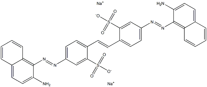 4,4'-Bis[(2-amino-1-naphthalenyl)azo]stilbene-2,2'-disulfonic acid disodium salt