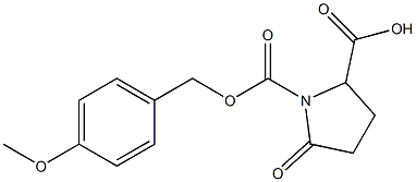 1-(p-Methoxybenzyloxycarbonyl)-5-oxo-2-pyrrolidinecarboxylic acid Struktur