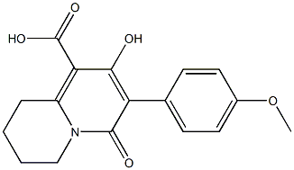 6,7,8,9-Tetrahydro-2-hydroxy-4-oxo-3-(4-methoxyphenyl)-4H-quinolizine-1-carboxylic acid Structure