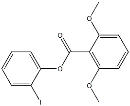 2,6-Dimethoxybenzoic acid 2-iodophenyl ester Struktur