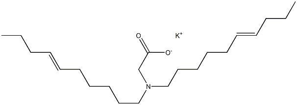 N,N-ジ(6-デセニル)アミノ酢酸カリウム 化学構造式