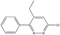 6-クロロ-3-フェニル-4-エチルピリダジン 化学構造式