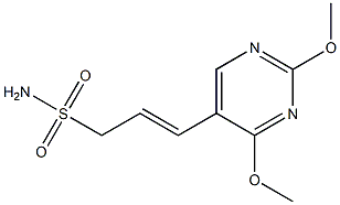 3-(2,4-ジメトキシピリミジン-5-イル)-2-プロペン-1-スルホンアミド 化学構造式