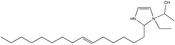 1-Ethyl-1-(1-hydroxyethyl)-2-(6-pentadecenyl)-4-imidazoline-1-ium Structure