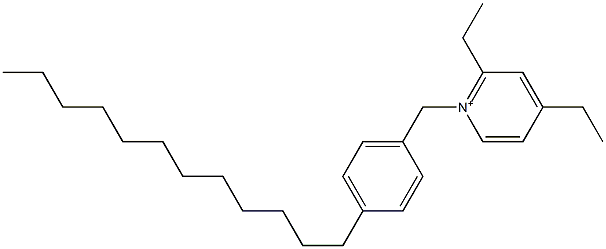 1-(4-ドデシルベンジル)-2,4-ジエチルピリジニウム 化学構造式