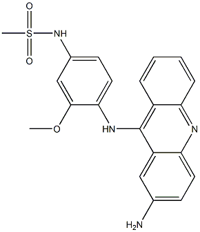 N-[4-[(2-Amino-9-acridinyl)amino]-3-methoxyphenyl]methanesulfonamide 结构式