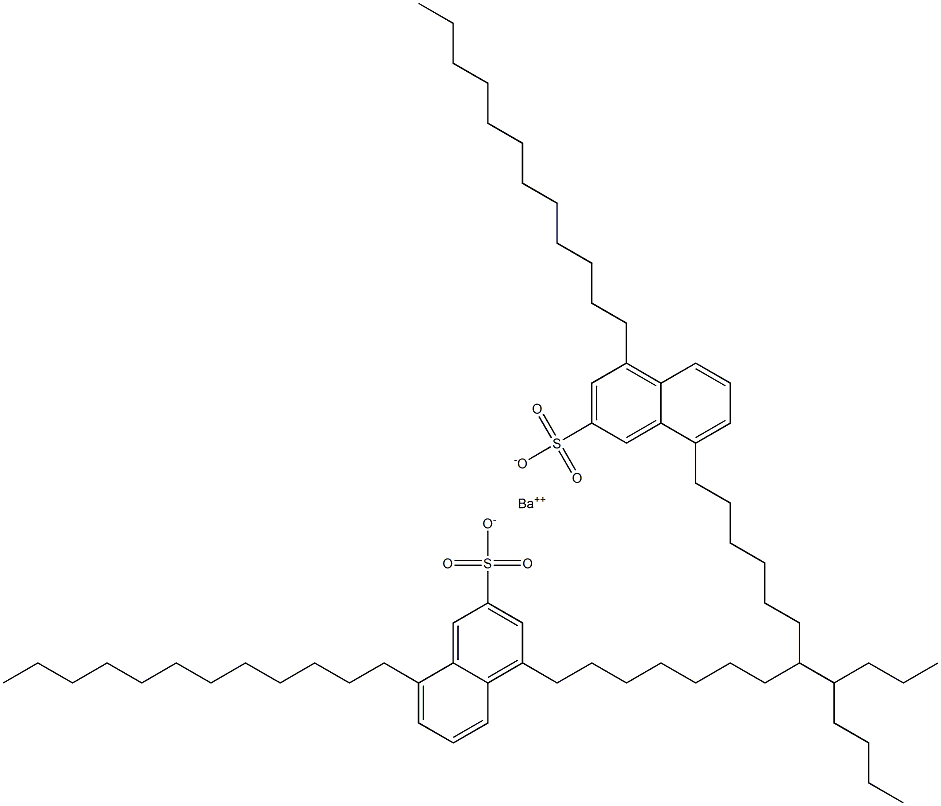 Bis(4,8-didodecyl-2-naphthalenesulfonic acid)barium salt,,结构式