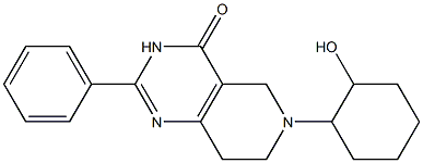 2-Phenyl-5,6,7,8-tetrahydro-6-(2-hydroxycyclohexyl)pyrido[4,3-d]pyrimidin-4(3H)-one,,结构式
