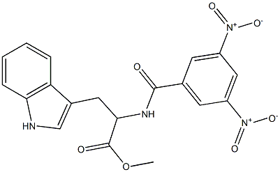 2-[(3,5-Dinitrobenzoyl)amino]-3-(1H-indol-3-yl)propanoic acid methyl ester,,结构式