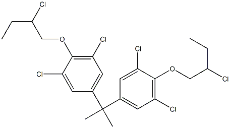 2,2-Bis[3,5-dichloro-4-(2-chlorobutoxy)phenyl]propane Struktur