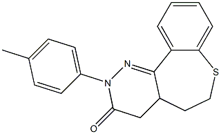 2-(4-Methylphenyl)-4,4a,5,6-tetrahydro[1]benzothiepino[5,4-c]pyridazin-3(2H)-one,,结构式