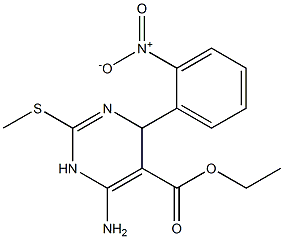 6-Amino-1,4-dihydro-2-methylthio-4-(2-nitrophenyl)pyrimidine-5-carboxylic acid ethyl ester