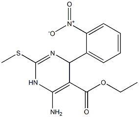  6-Amino-1,4-dihydro-2-methylthio-4-(2-nitrophenyl)pyrimidine-5-carboxylic acid ethyl ester