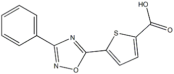 5-(3-Phenyl-1,2,4-oxadiazol-5-yl)thiophene-2-carboxylic acid 结构式