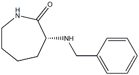 (3R)-3-(ベンジルアミノ)ヘキサヒドロ-2H-アゼピン-2-オン 化学構造式