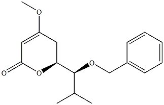 (6S)-6-[(S)-1-Benzyloxy-2-methylpropyl]-5,6-dihydro-4-methoxy-2H-pyran-2-one,,结构式