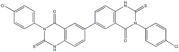 1,1',2,2'-Tetrahydro-3,3'-bis(4-chlorophenyl)-2,2'-dithioxo[6,6'-biquinazoline]-4,4'(3H,3'H)-dione Structure