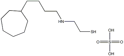 2-(4-Cycloheptylbutyl)aminoethanethiol sulfate Structure