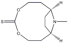 (1R,9S)-12-メチル-4,6-ジオキサ-12-アザビシクロ[7.2.1]ドデカン-5-チオン 化学構造式