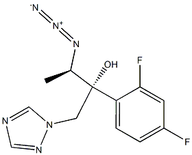 (2R,3R)-1-(1H-1,2,4-トリアゾール-1-イル)-2-(2,4-ジフルオロフェニル)-3-アジドブタン-2-オール 化学構造式