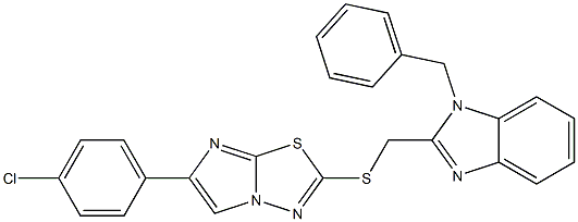 2-[(1-Benzyl-1H-benzimidazol-2-yl)methylthio]-6-(4-chlorophenyl)imidazo[2,1-b][1,3,4]thiadiazole Structure