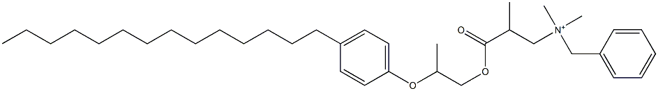 N,N-Dimethyl-N-benzyl-N-[2-[[2-(4-tetradecylphenyloxy)propyl]oxycarbonyl]propyl]aminium Struktur