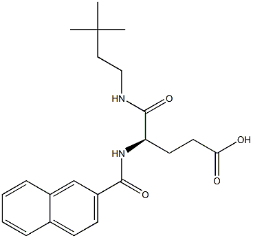 (R)-4-(2-Naphthoylamino)-5-oxo-5-(3,3-dimethylbutylamino)valeric acid Struktur