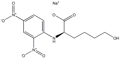 [R,(-)]-6-Hydroxy-2-(2,4-dinitroanilino)hexanoic acid sodium salt Struktur