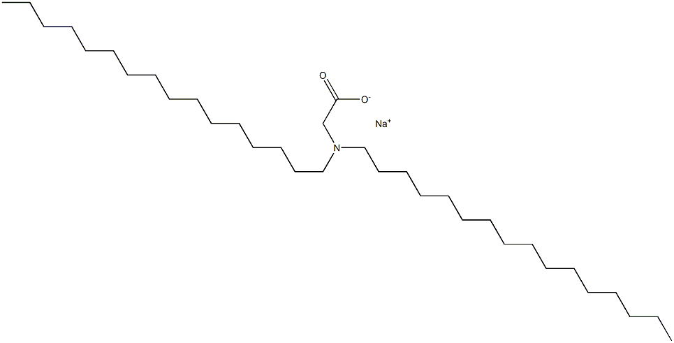 N,N-Dihexadecylglycine sodium salt Structure