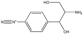 4-(2-Amino-1,3-dihydroxypropyl)benzenediazonium Structure