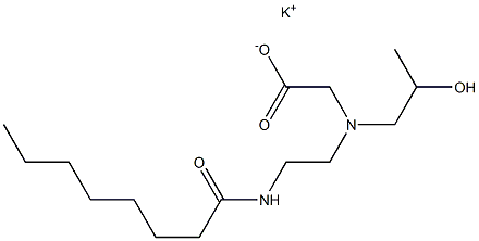 N-(2-Hydroxypropyl)-N-[2-(octanoylamino)ethyl]glycine potassium salt,,结构式