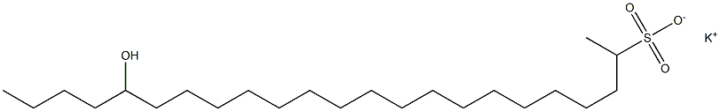 19-Hydroxytricosane-2-sulfonic acid potassium salt Structure