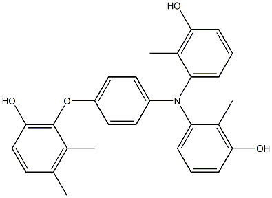 N,N-Bis(3-hydroxy-2-methylphenyl)-4-(6-hydroxy-2,3-dimethylphenoxy)benzenamine,,结构式