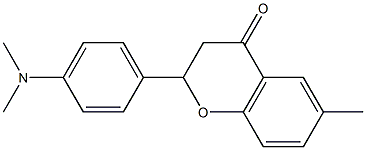 2-(4-Dimethylaminophenyl)-6-methylchroman-4-one Struktur