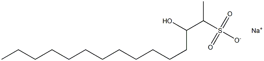 3-Hydroxypentadecane-2-sulfonic acid sodium salt Structure