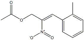 Acetic acid 2-nitro-3-[2-methylphenyl]-2-propenyl ester Structure