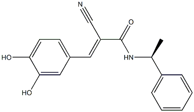 2-Cyano-3-(3,4-dihydroxyphenyl)-N-[(S)-1-phenylethyl]acrylamide