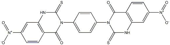 3,3'-(1,4-Phenylene)bis[1,2-dihydro-7-nitro-2-thioxoquinazolin-4(3H)-one] 结构式