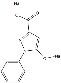 1-Phenyl-5-sodiooxy-1H-pyrazole-3-carboxylic acid sodium salt Struktur