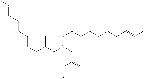 N,N-Bis(2-methyl-8-decenyl)aminoacetic acid potassium salt Structure