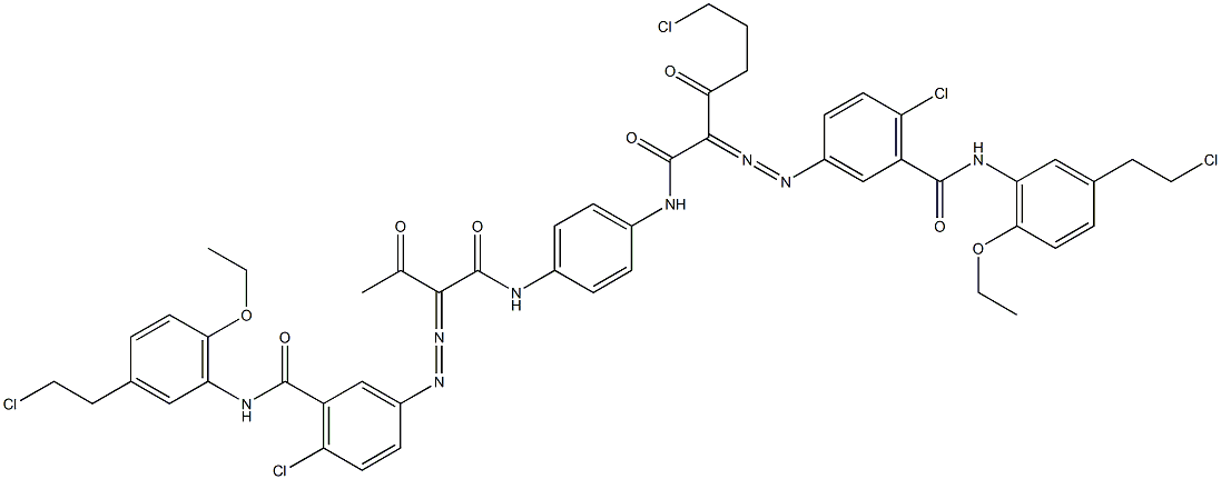  3,3'-[2-(2-Chloroethyl)-1,4-phenylenebis[iminocarbonyl(acetylmethylene)azo]]bis[N-[3-(2-chloroethyl)-6-ethoxyphenyl]-6-chlorobenzamide]