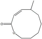 (Z)-5-Methyl-1-oxacyclodeca-3-en-2-one 结构式