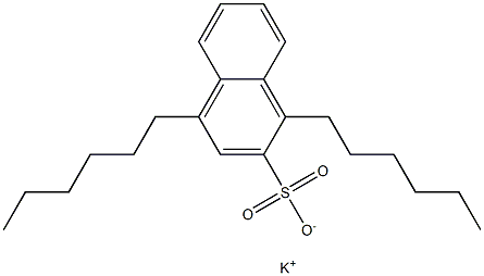 1,4-Dihexyl-2-naphthalenesulfonic acid potassium salt Struktur