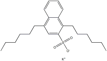 1,4-Dihexyl-2-naphthalenesulfonic acid potassium salt Structure