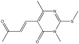 3,6-Dimethyl-2-(methylthio)-5-(3-oxo-1-butenyl)pyrimidin-4(3H)-one Struktur