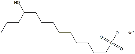 10-Hydroxytridecane-1-sulfonic acid sodium salt Structure